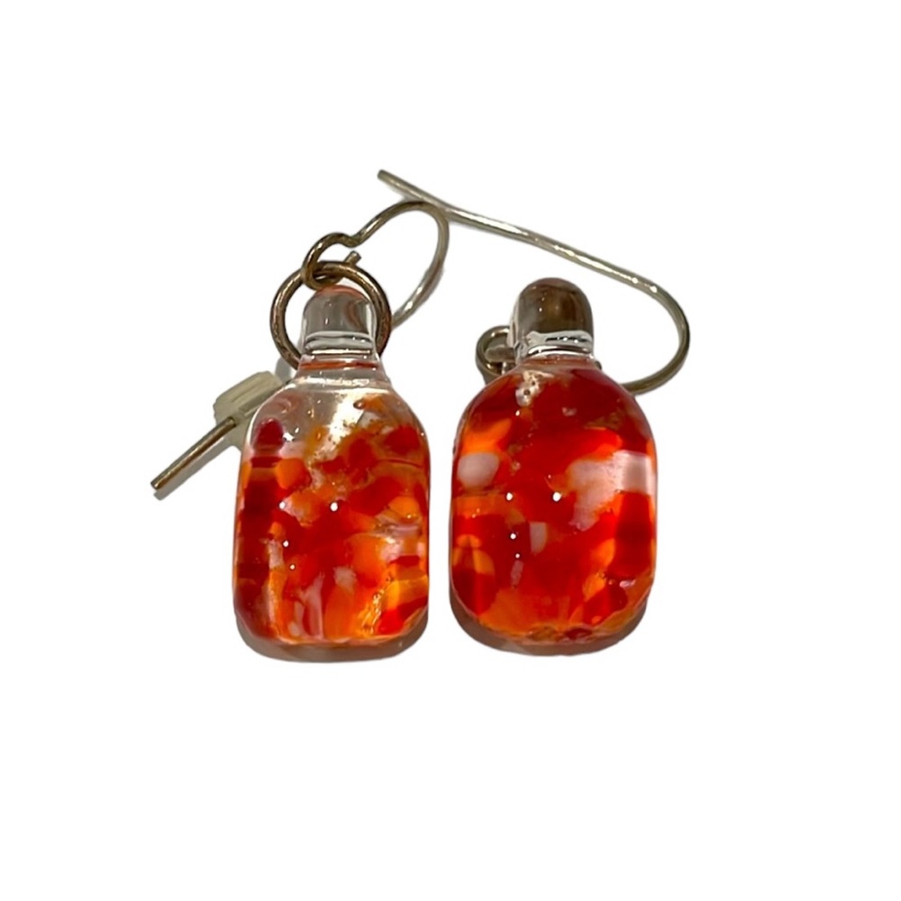Hand blown glass earrings